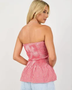 Annie Peplum Tube Top