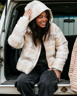 Anti-Series Surf Check Hooded Puffer Jacket