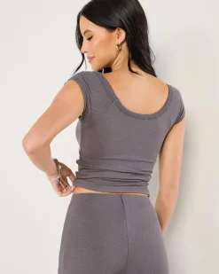 Basic V Neck Fine Rib Tee