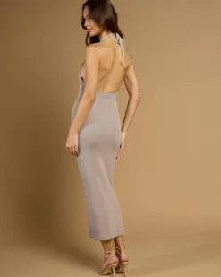 Bianca Halter Knit Midi Dress