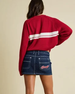 Billie Low Rise Denim Mini Skirt