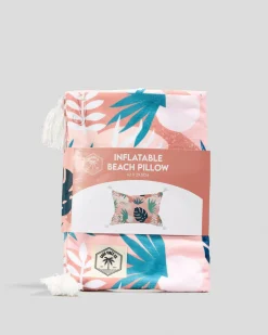Blush Palm Inflatable Beach Pillow
