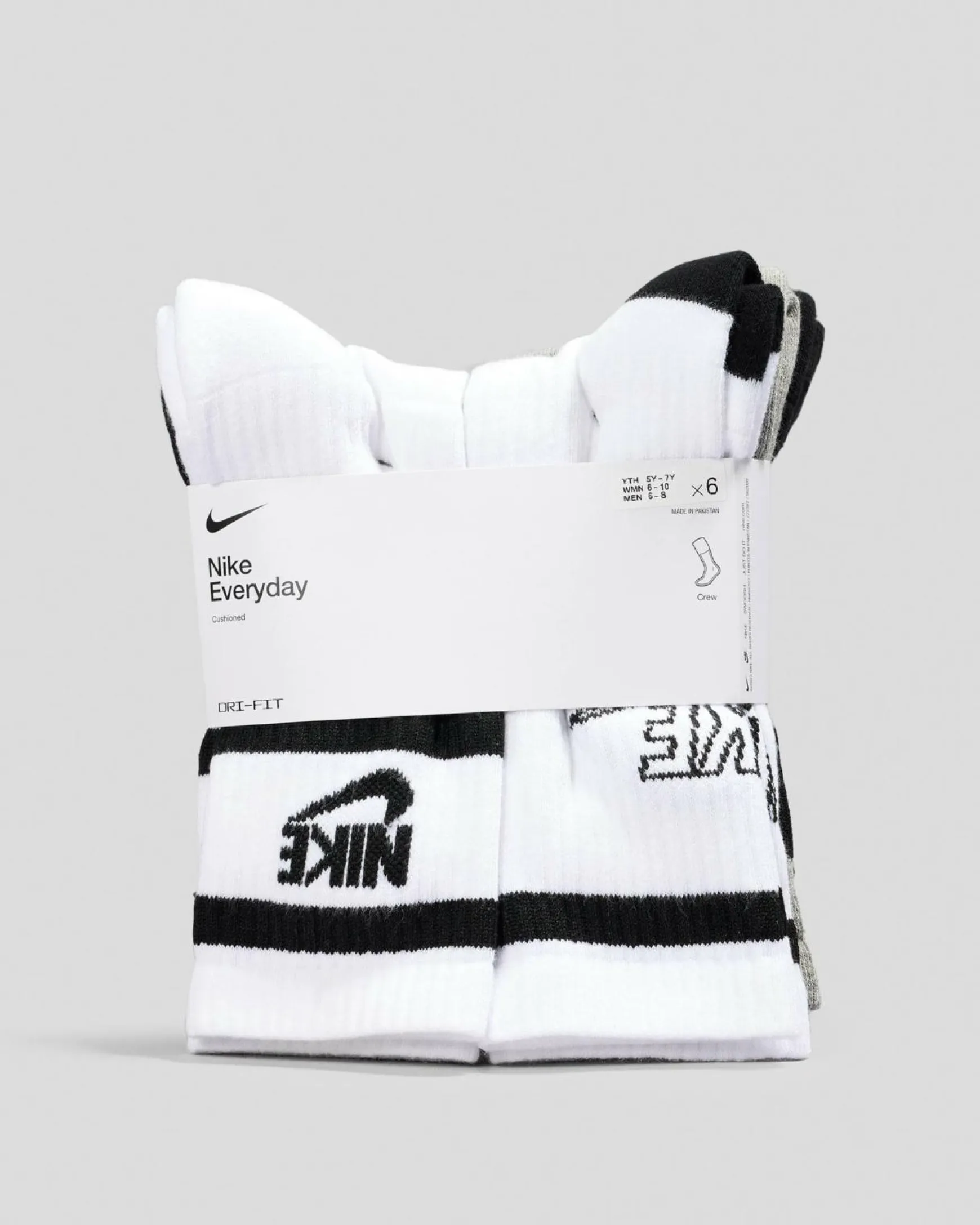 Boys' Everyday Crew Socks 6 Pack