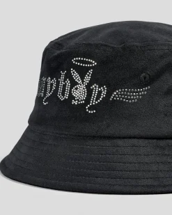 Bunny Angel Diamonte Bucket Hat