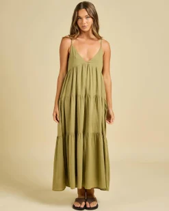 Classic Tiered Midi Dress