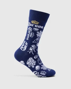 Corona Outline Organic Cotton Socks