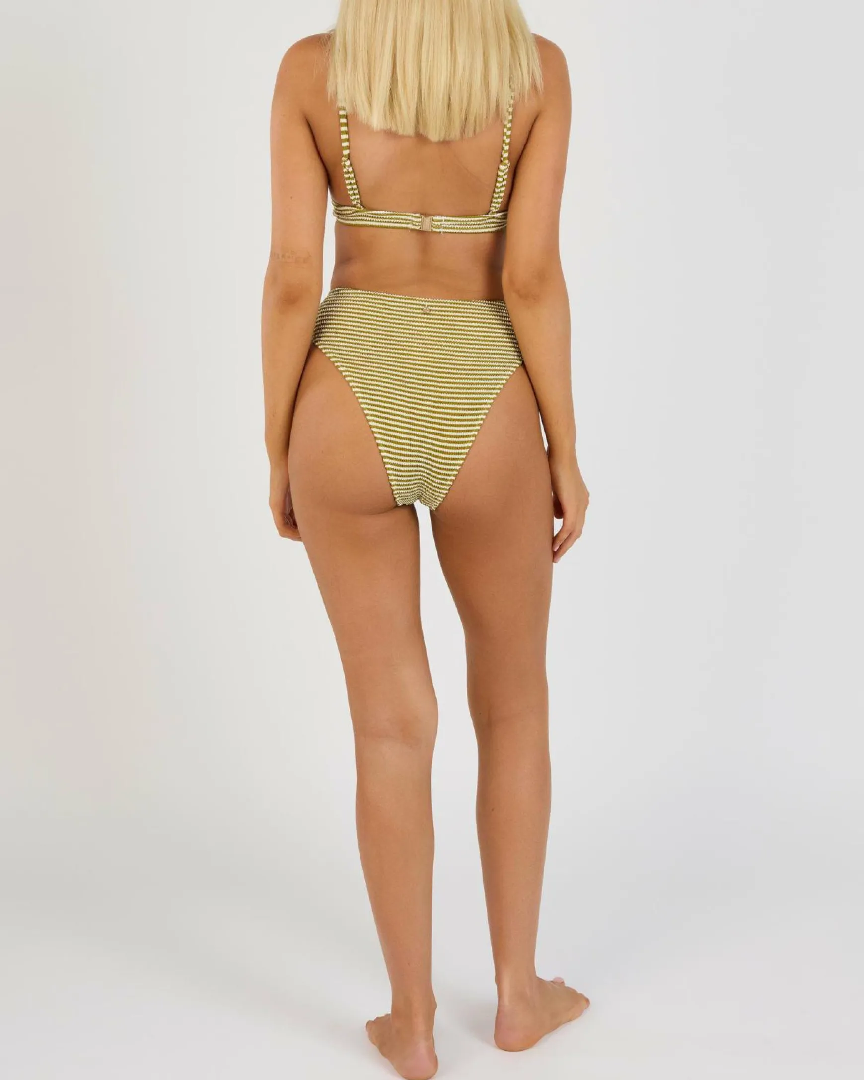 Cove Stripe High Waisted Bikini Bottom