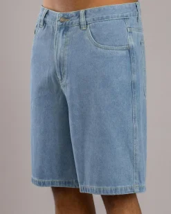 Embroidered Denim Shorts