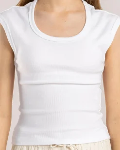 Girls' Basic Rib Scoop Neck Tee