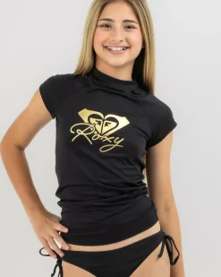 Girls' Beach Vibing Cap Sleeve Rash Vest