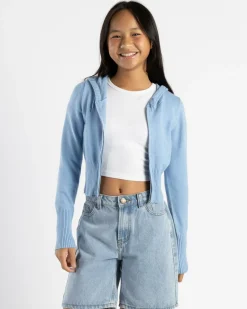 Girls' Cora Hooded Zip Knit Jumper