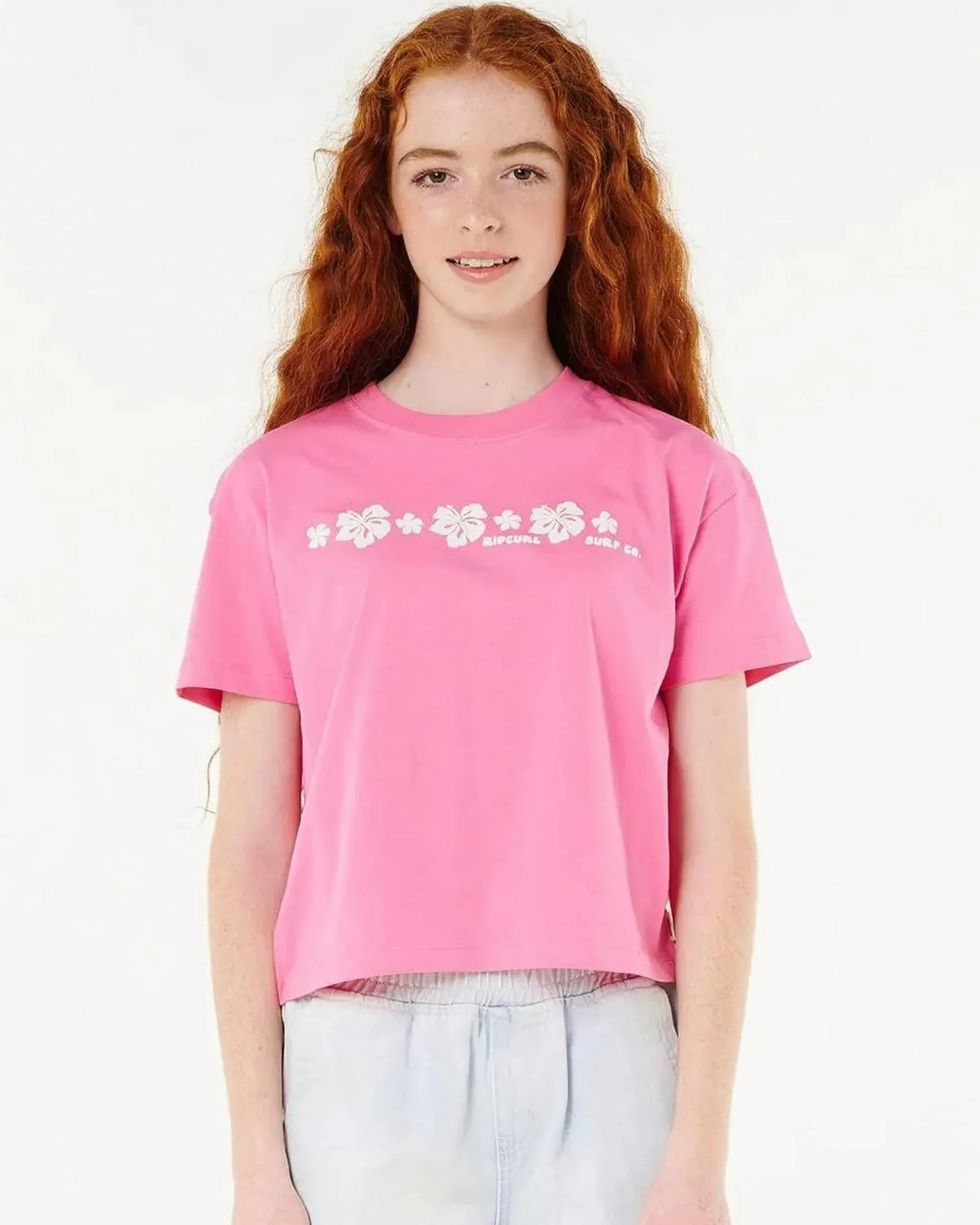 Girls' Neon Isles Cropped T-Shirt