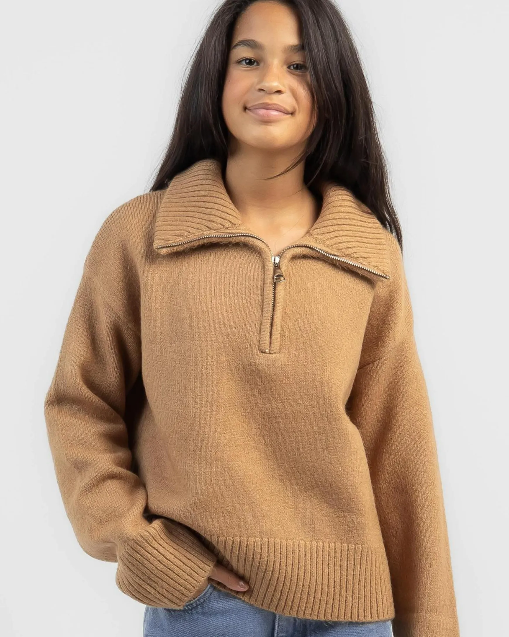 Girls' Stanford Collared Knit Jumper