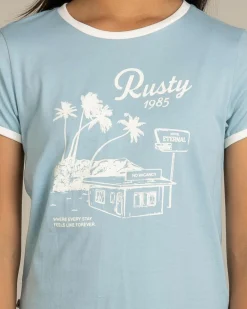 Girl's Sunset Wishes Ringer T-Shirt