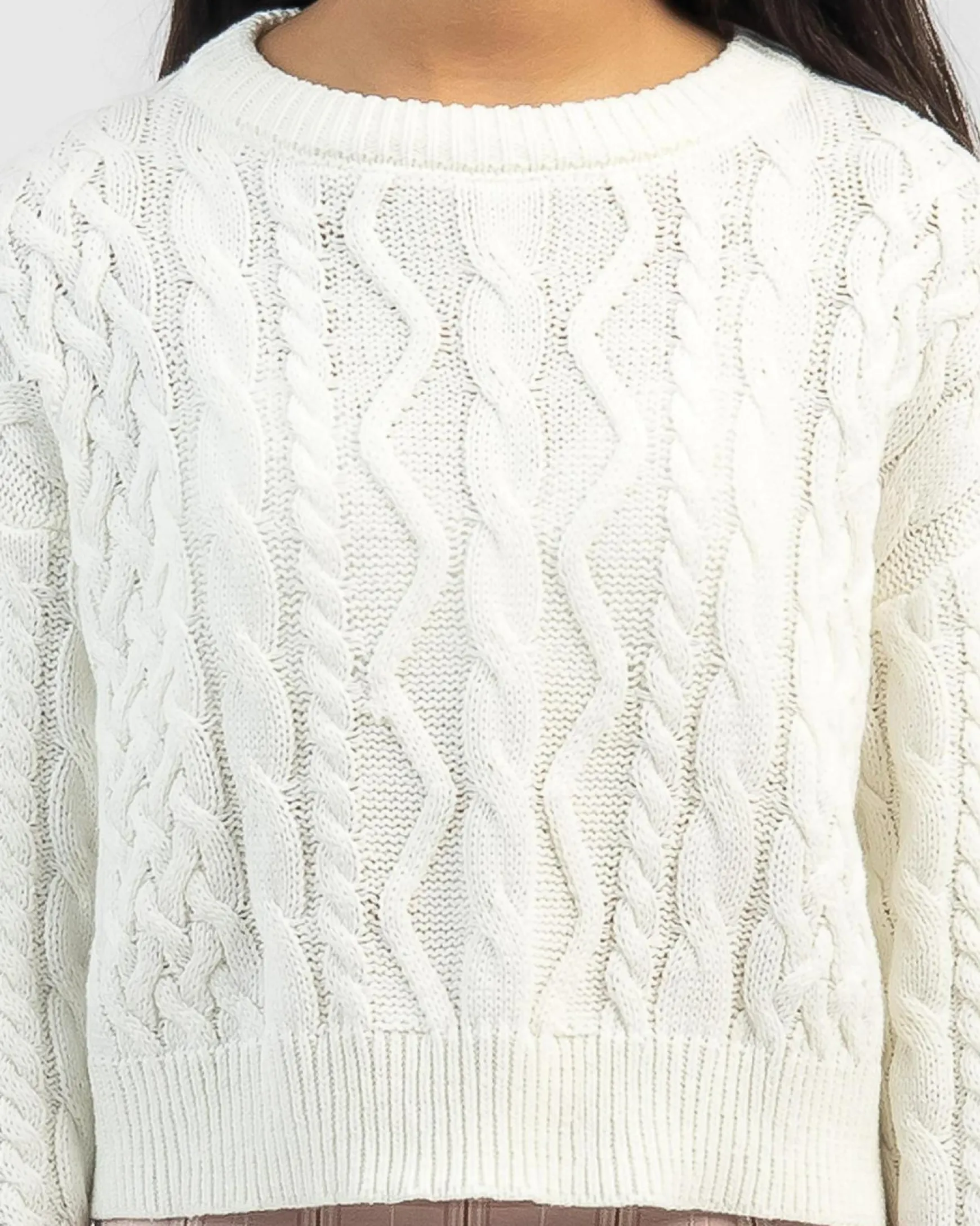 Girls' York Cable Knit Jumper