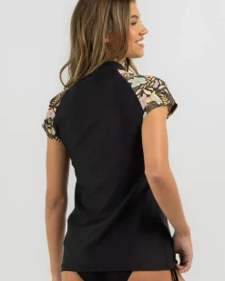Hidden Tropics Cap Sleeve Rash Vest