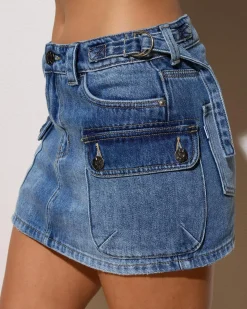 Juno Cargo Denim Skort