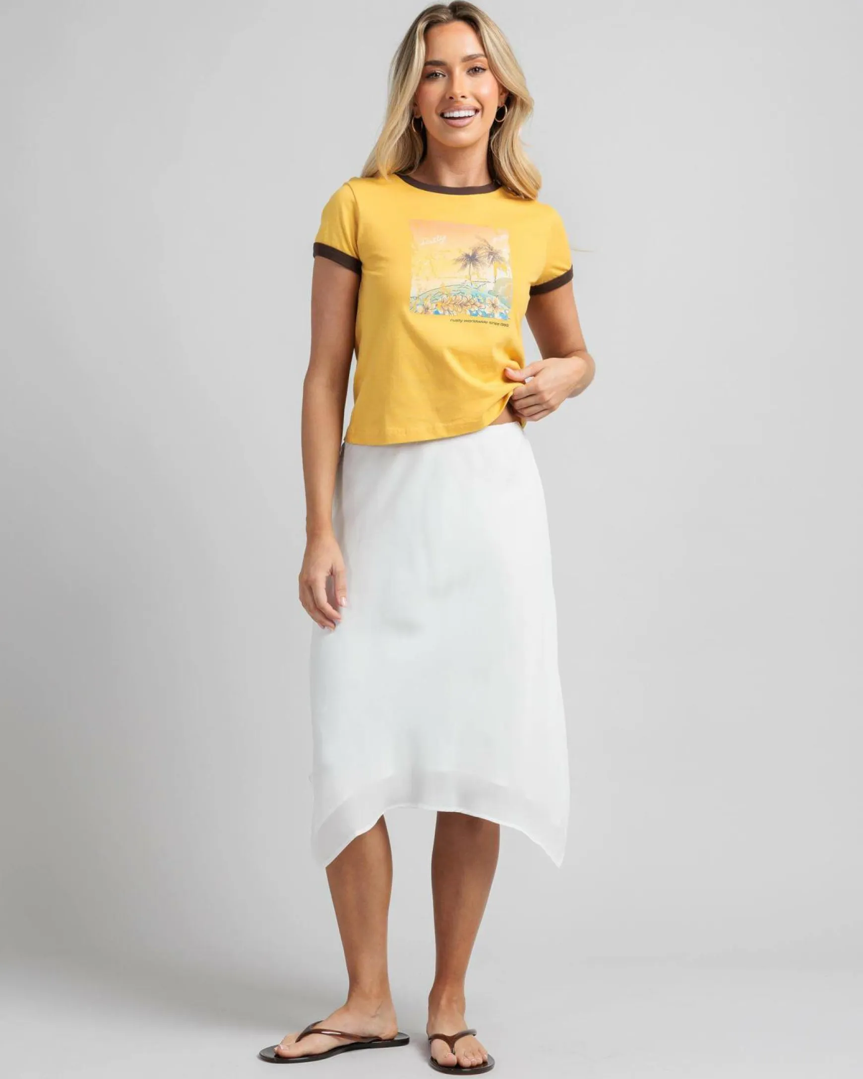 La Cabana Contrast Ringer Mini T-Shirt
