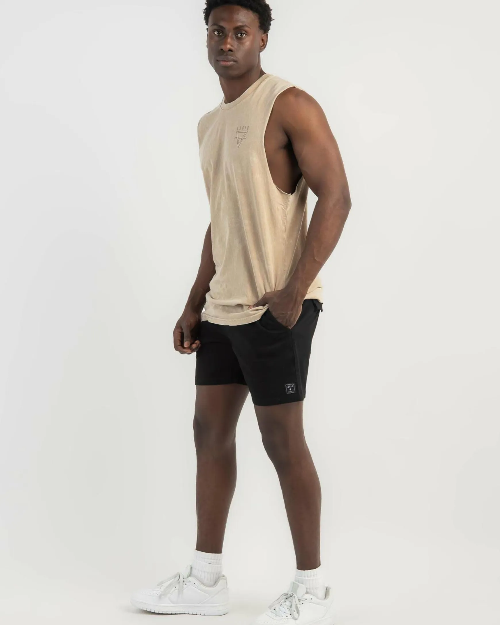 Lever Elastic Waist Shorts