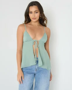 Maree Tie Front Top