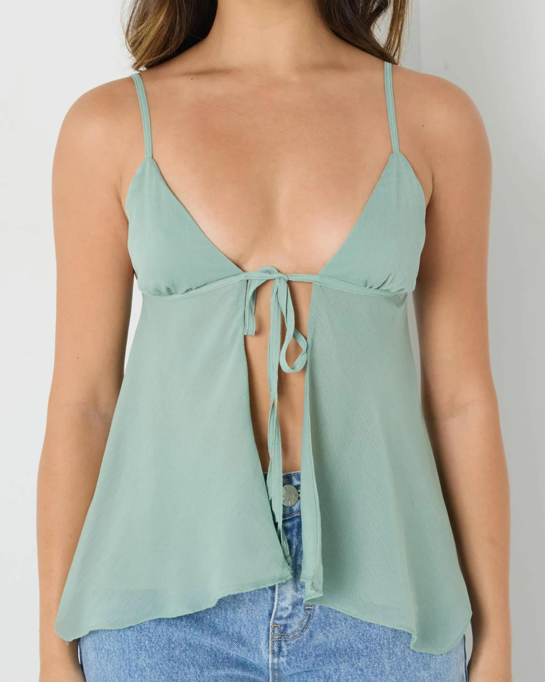 Maree Tie Front Top
