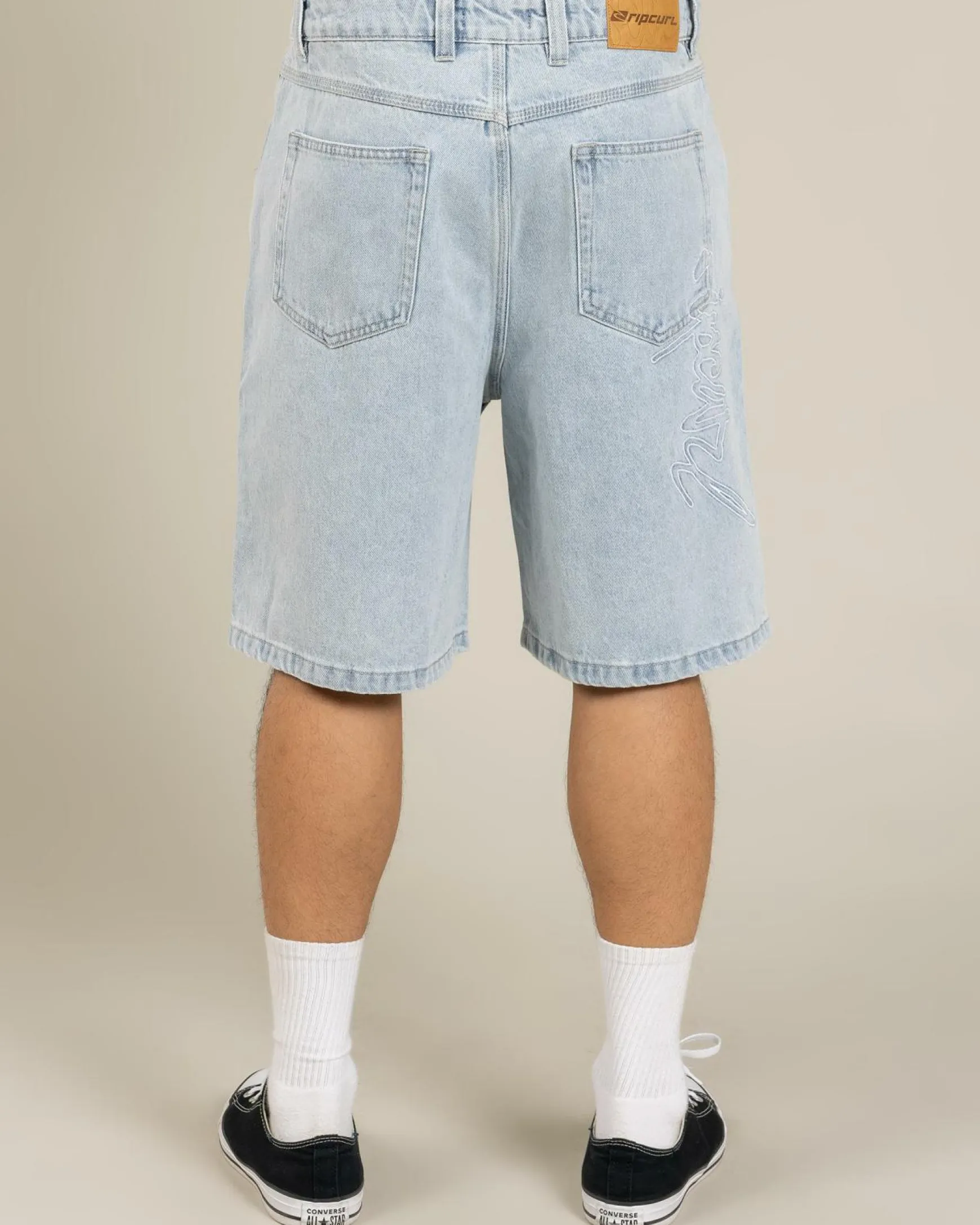 Medina Script Denim Walk Shorts