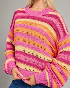 Neon Isles Cotton Stripe Jumper