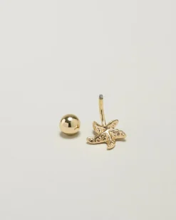 Peach Starfish Belly Ring