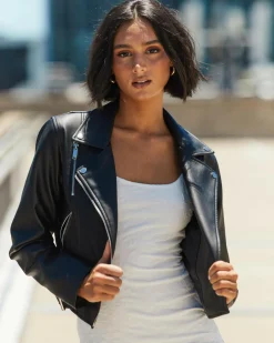 Sandy Faux Leather Jacket