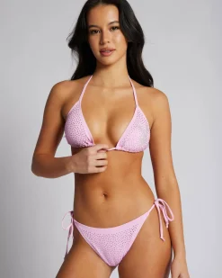 Single Bunny Diamonte Triangle Bikini Top