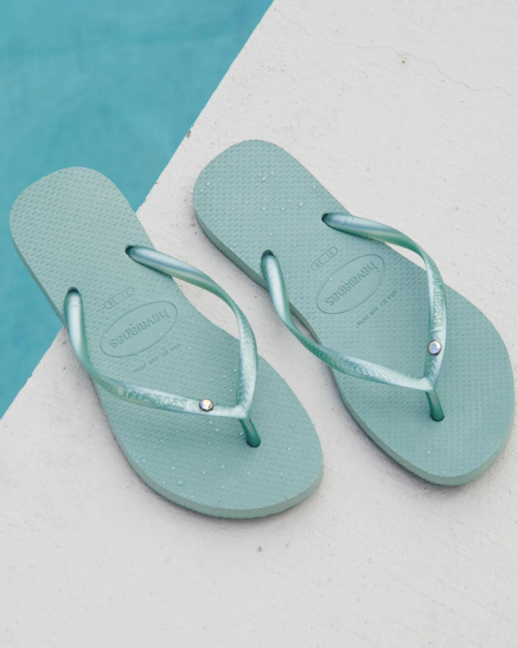 Slim Crystal Thongs