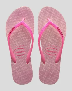 Slim Glitter Iridescent Thongs