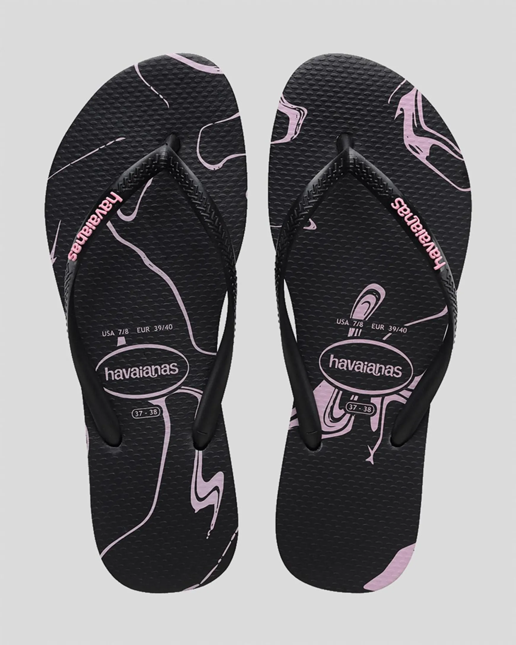 Slim Marble Thongs