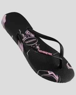 Slim Marble Thongs