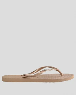 Slim Metal Crystal Thongs