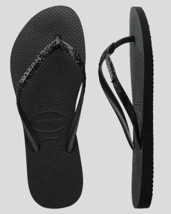 Slim Metal Logo Glitter II Thongs