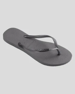 Slim Metal Logo Thongs