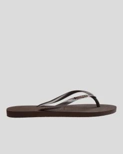 Slim Metal Logo Thongs
