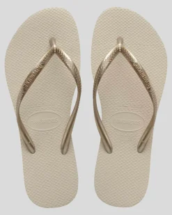 Slim Metallic Thongs