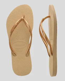 Slim Metallic Thongs
