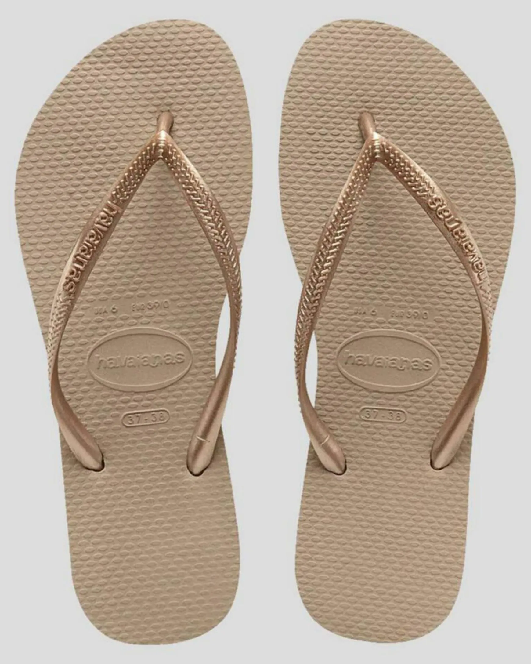 Slim Metallic Thongs