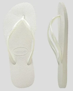 Slim Metallic Thongs