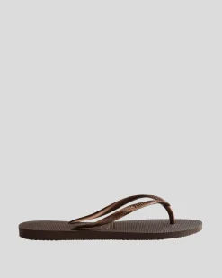 Slim Metallic Thongs