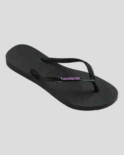 Slim Rubber Logo Thongs