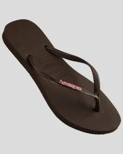Slim Rubber Logo Thongs