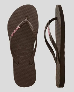 Slim Rubber Logo Thongs