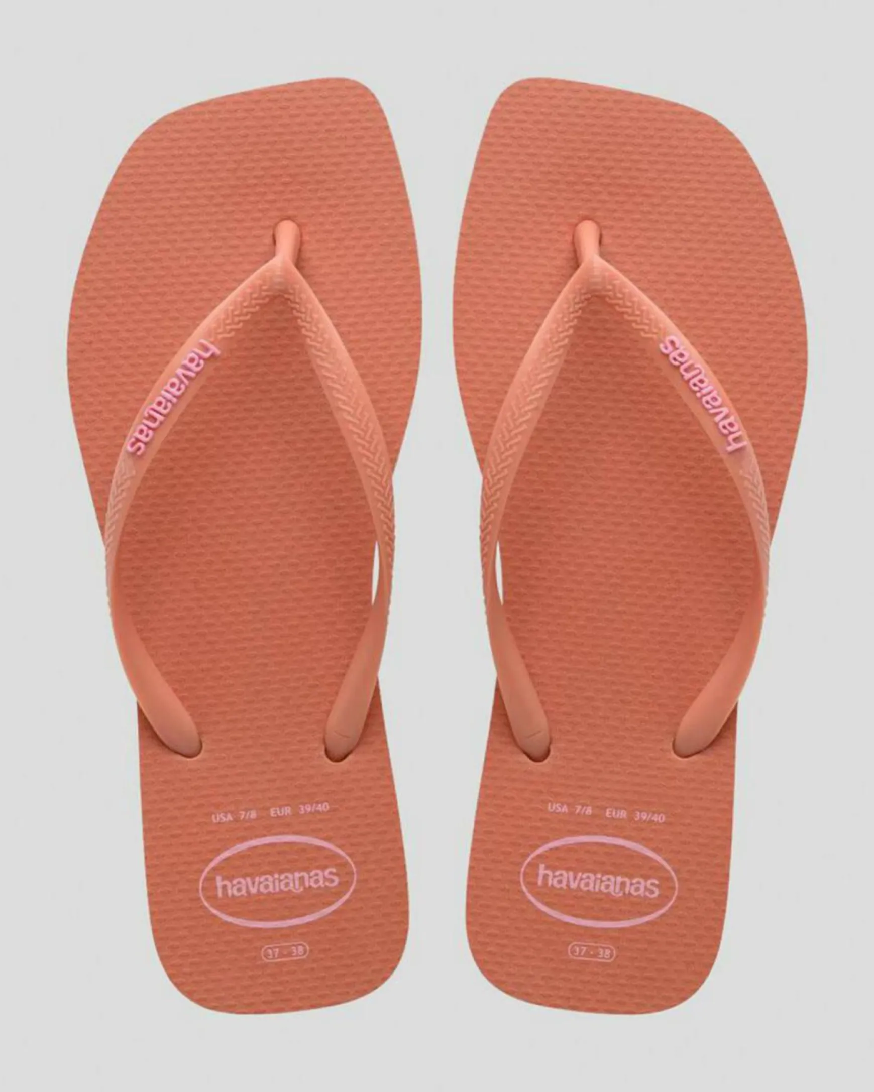 Slim Square Logo Thongs
