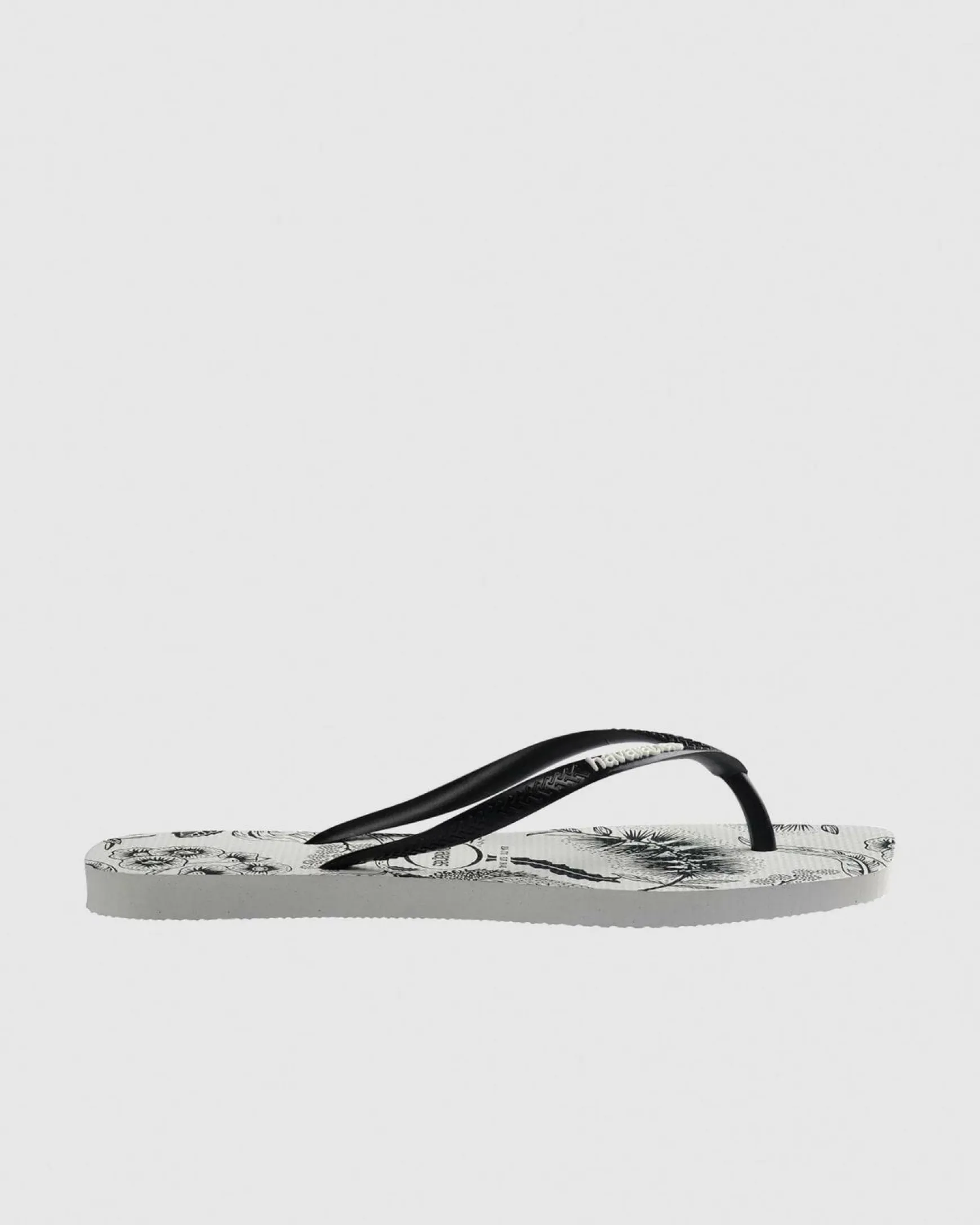 Slim Square Printed Flower Thongs