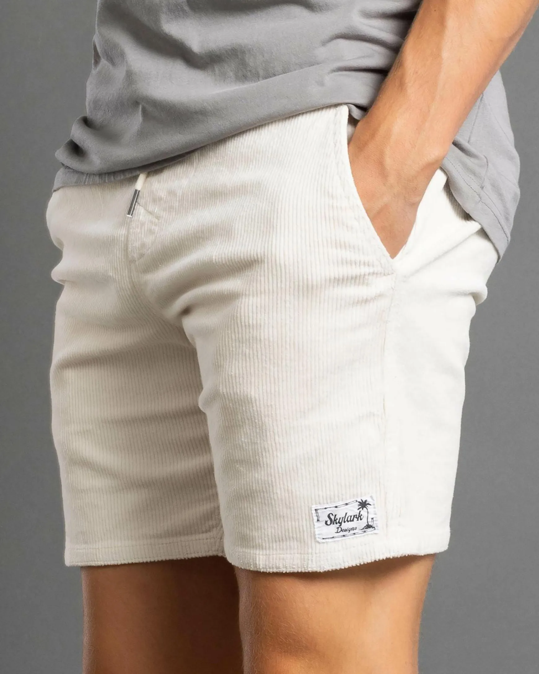 Texture Elastic Waist Shorts