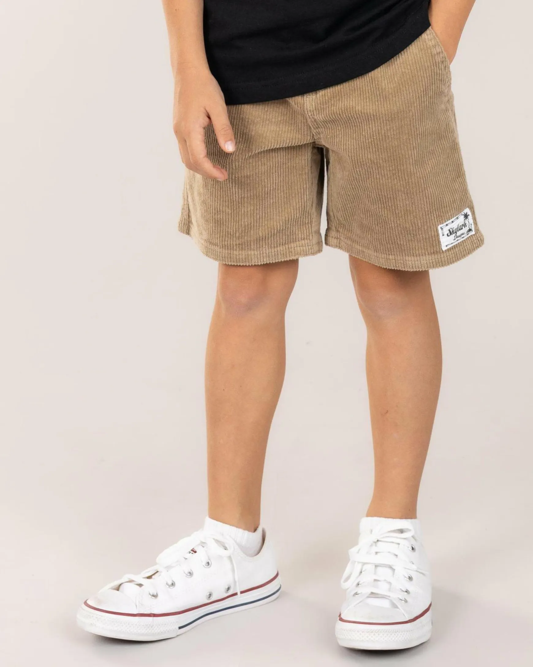 Toddlers' Cord Elastic Waist Shorts